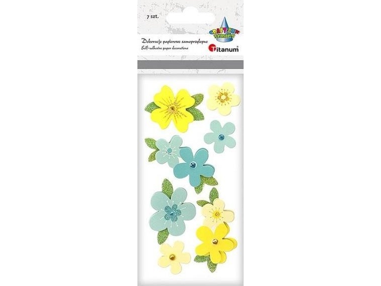 Titanum Self-Adhesive Decorations 3D Flowers Mix 7 Pcs