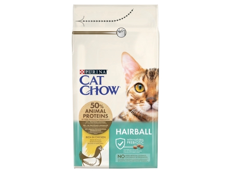 Purina Cat Chow Hairball Controll Katzentrockenfutter 1,5 Kg Adult Huhn