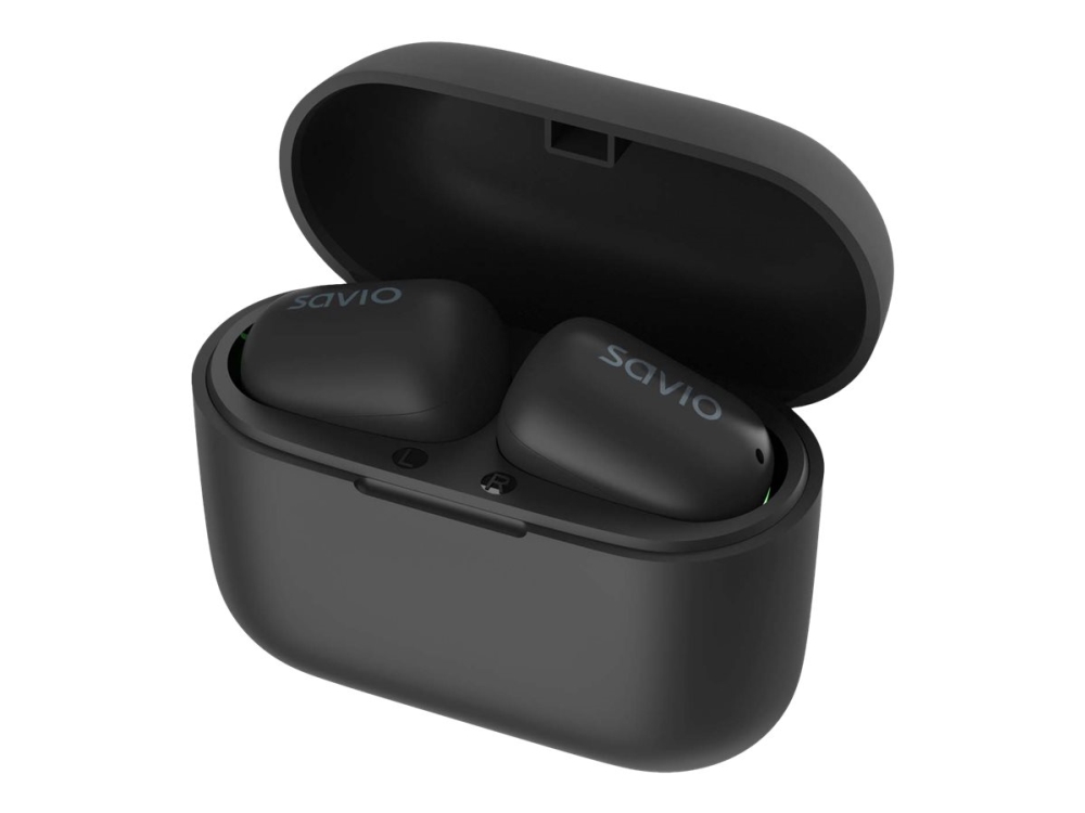 Savio Tws-09, True Wireless Stereo (Tws), Anrufe/Musik, 20 - 20000 Hz, Kopfhörer, Schwarz