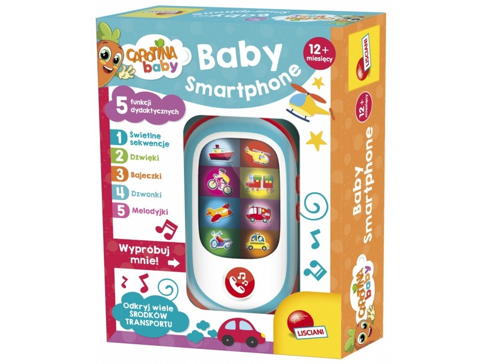Lisciani Carotina Elektronisk Babysmartphone Med 5 Funktioner