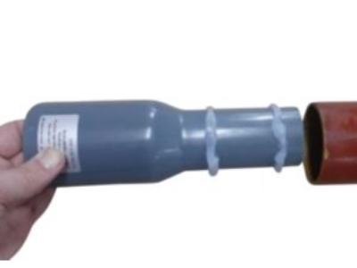 Eksp.muffe 110/94mm GRÅ PVC - incl. Pakning