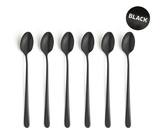 Amefa Austin 1410 - 6 Iced Teaspoons In Trend Box - Black