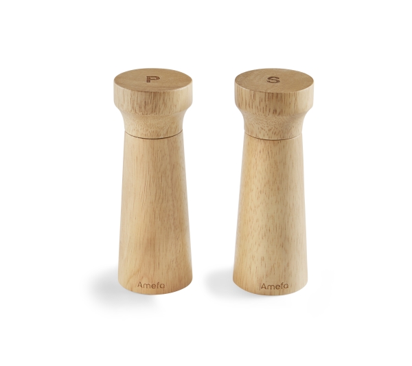 Amefa - Modern Wood - Salt & Pebber Sæt -15Cm- Træ - In Gift Box