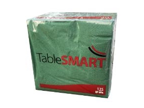 Serviette Tablesmart 33X33 Cm 3-Lag Dunkelgrün, 8 Pak X 125 Stk/Krt