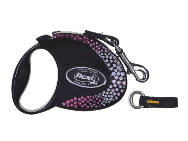 Flexi Automatik-Leine Glam Composition S 3M, Schwarz