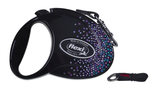 Flexi Automatik-Leine Glam Splash Mystic M 5M Schwarz