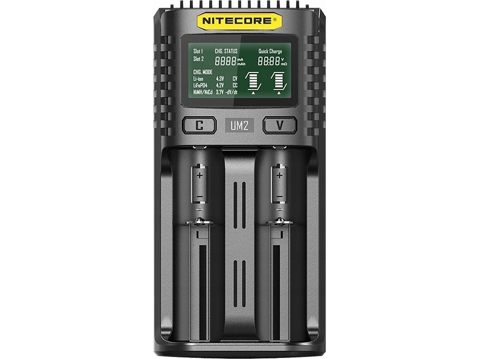 Nitecore Um2, Lithium Jern Fosfat (Lifepo4), Lithium-Ion (Li-Ion), Nikkel-Cadmium (Nicd), Nikkel-Metalhydrid..., Aa, Aaa, Aaaa, Aaaa, C, D