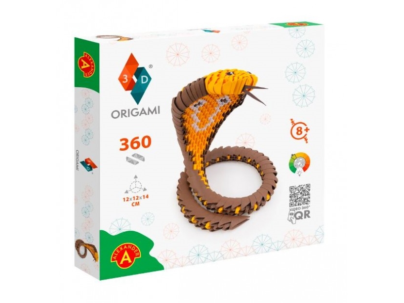 Origami 3D - Kobra Schlange