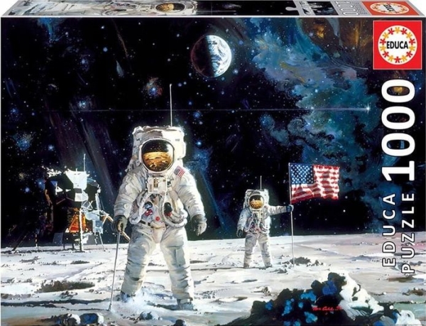Educa Puzzle 1000 Teile Erster Mann Auf Dem Mond