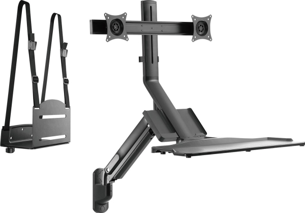 Maclean Dual Monitor Wandhalterung & Tastatur Mc-633 Für 17"–27" Monitore