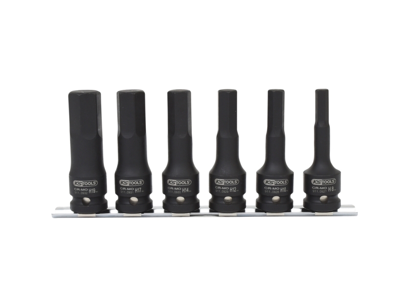 Steckschlüsselsatz 1/2", Lang, Hex 8-19M, Ks Tools