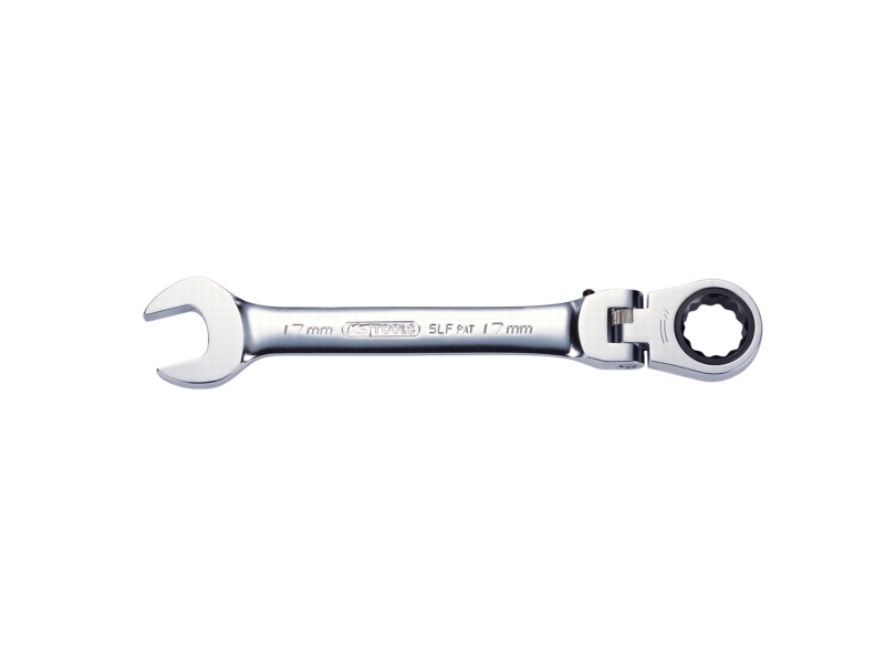 Ks Tools 503.4809 Clés Mixtes À Cliquet À Tête Inclinable 180° À Verrouillage 9 Mm, 9 Mm, Metallic, Krom-Vanadium-Stål, Mat, 15°, Tyskland
