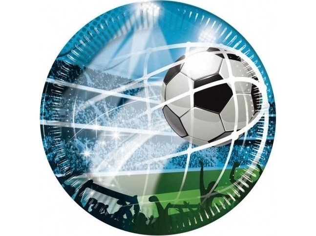 Godan Paper Plates Soccer Fans 23Cm 8St