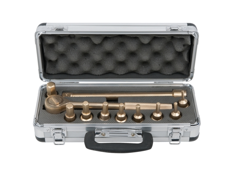 Ks Tools 963.1322, Sokkel, 1/2", Metric, 1 Hoved(Er), Aluminiumbronze, Din 3120, Iso 1174, Din 7422