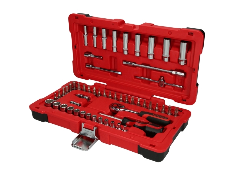 Ks Tools 958.0654, Topnøglesæt, 1/4", 54 Hoved(Er), Krom-Vanadium-Stål, 1,89 Kg