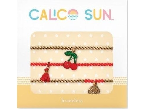 Calico Sun Riley-Armbånd - Kirsebær 3 Stk.