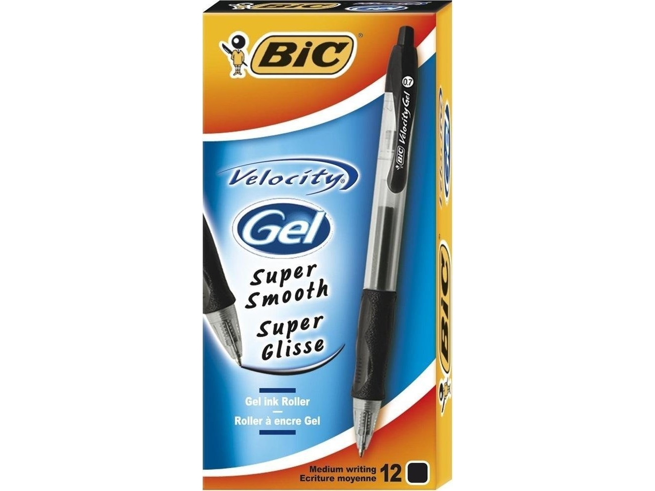 Bic Velocity Gel Pen Sort (12 stk.) BIC