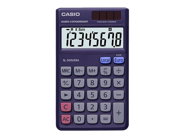 Casio SL-300VERA - Fickkalkylator - 8 siffror - solcellspanel, batteri | Kontorsmaskiner - Räknare - Kalkylatorer | GameStuff