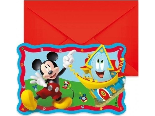Godan Mickey Rock The House Einladungen 6Pcs.