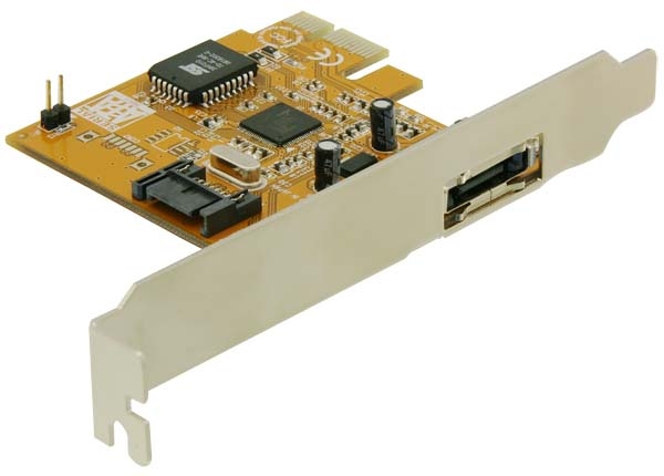 Delock Esata/Sata Pci Express Adapter, Pcie, Windows 2000/Xp/Xp-64/Server-2003/Vista/Vista-64 Linux Mac Os, Pci Express 1.0A, 1X Sata 1X Esata