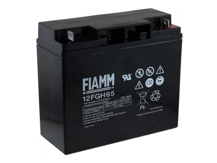 FIAMM 12FGH65, 12 V, 1 styck, Svart, 18 Ah, 5 År, 6 kg | Datorer & Surfplattor - UPS - Utbytesbatterier | GameStuff