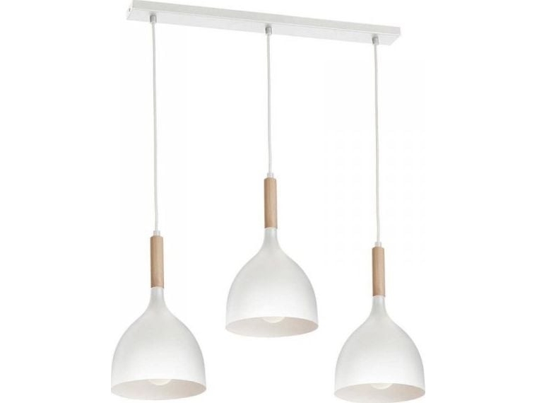 Pendellampe Boligindretning Noak Wood Hvid Tredobbelt Loftslampe