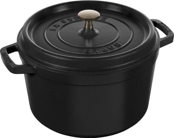 Zwilling STAUB rund hög gjutjärnsgryta LA COCOTTE 4,8 l svart | Köksutrustning - Grytor & pannor - Grytset | GameStuff