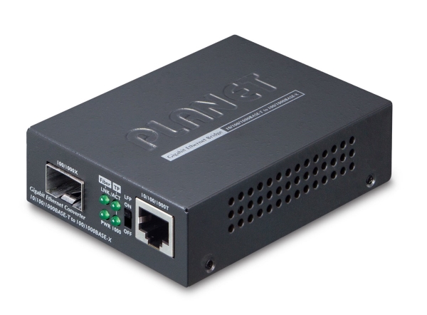 PLANET GT-805A - Fibermediekonverterare - 1GbE - 10Base-T, 1000Base-LX, 1000Base-SX, 100Base-TX, 1000Base-T - RJ-45 / SFP (mini-GBIC) | Datortillbehör - Nätverk - Transceivrar | GameStuff