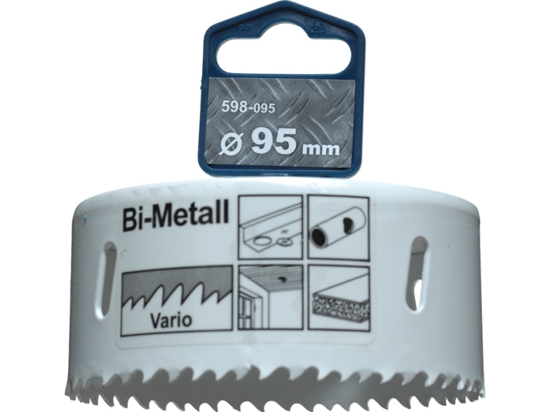 kwb 598095, Enkelt, Boremaskine, Aluminium, Kobber, Gipsplade, Plast, Stål, Træ, Hvid, Bimetal, Høj-hastighed stål (HSS), Cobalt Alloy High-Speed Steel (HSS-Co)