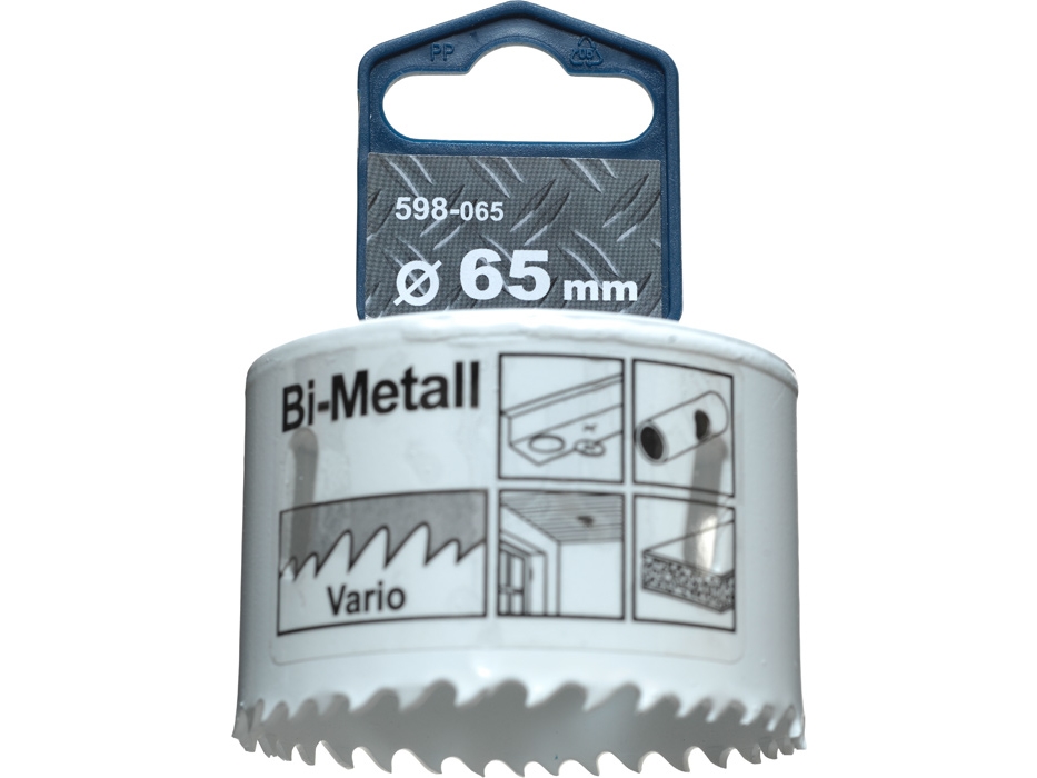kwb 598065, Enkelt, Boremaskine, Aluminium, Kobber, Gipsplade, Plast, Stål, Træ, Hvid, Bimetal, Høj-hastighed stål (HSS), Cobalt Alloy High-Speed Steel (HSS-Co)