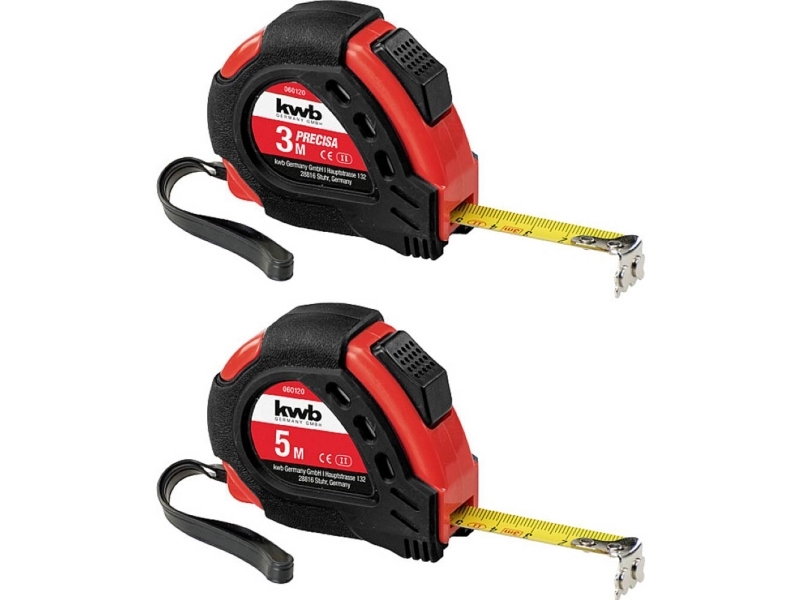 kwb 060120 Målebånd 5 m Stål, Plastic