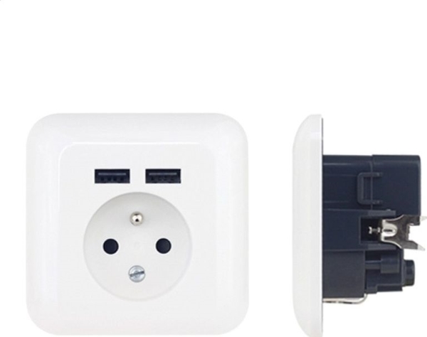 Platinet Platinet Wall Socket French 2 Usb 2.1a 43964