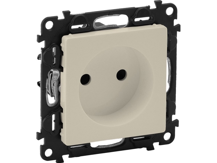 Legrand Enkeluttag B/u Creme Grå 753216