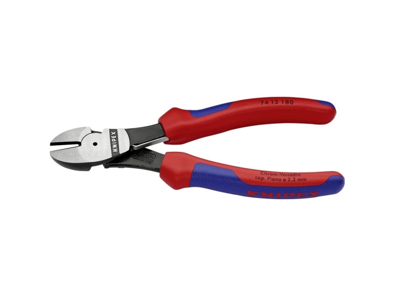 Knipex Kraftzange 74 12 180Länge 180Mm, Schneide Mit Fase Schneidkapazität Weicher Draht 3,8Mm Schneidkapazität Harter Draht 2,2Mm