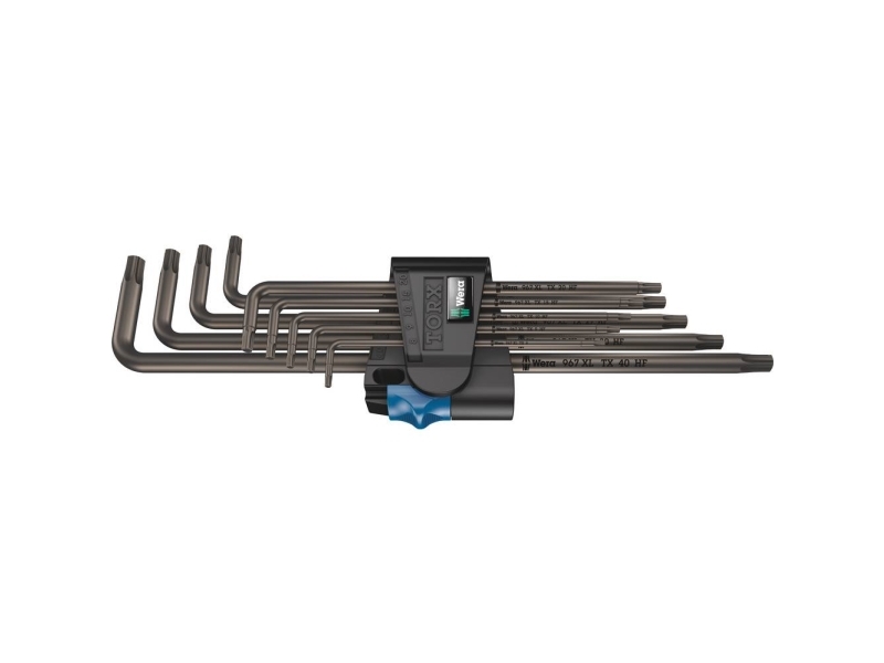 Wera 05024450001, L-Torx Nøgle, T10, T15, T20, T25, T27, T30, T40, T8, T9, Sort, Stål, Plast, Ce