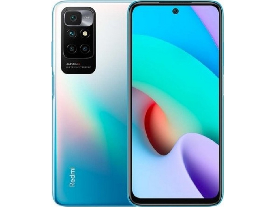 Xiaomi Redmi 10 2022 - 4G pekskärmsmobil - dual-SIM - RAM 4 GB / Internminne 128 GB - microSD slot - 6.5 - 2400 x 1080 pixlar (90 Hz) - 4x bakre kameror 50 MP, 8 MP, 2 MP, 2 MP - front camera 8 MP - havsblå | Tele & GPS - Mobiltelefoner - Android | GameStuff