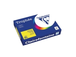 Farvet Papir Trophée, A4, 80G, Solgul 1877, Pakke A 500 Ark