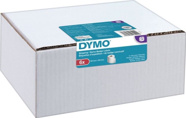Dymo Original Labelwriter Versandetiketten/-Namensschilder (Groß) | 54 Mm X 101 Mm | 6 Rollen Mit Je 220 Leicht Ablösbaren Etiketten (1.320 Etiketten