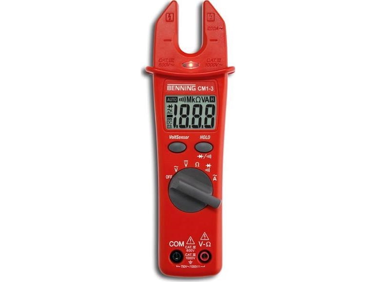 Strømtang håndholdt multimeter digital CM 1-3 Kalibreret til fabriksstandard (CM 1-3 44063)