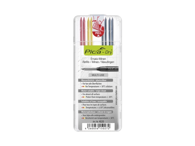 Pica Grau/Rot/Gelb Ersatzminen -Marker 4020 2B 8 Stück - Image 9