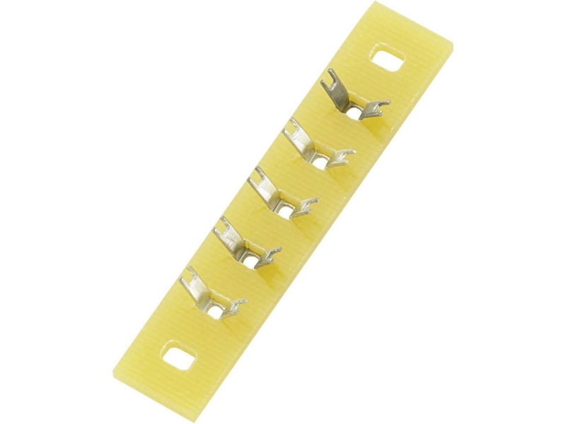 TRU COMPONENTS Loddeliste enkeltrække Samlet antal poler 5 Epoxyd (L x B x H) 45 x 9 x 1.5 mm 1 stk