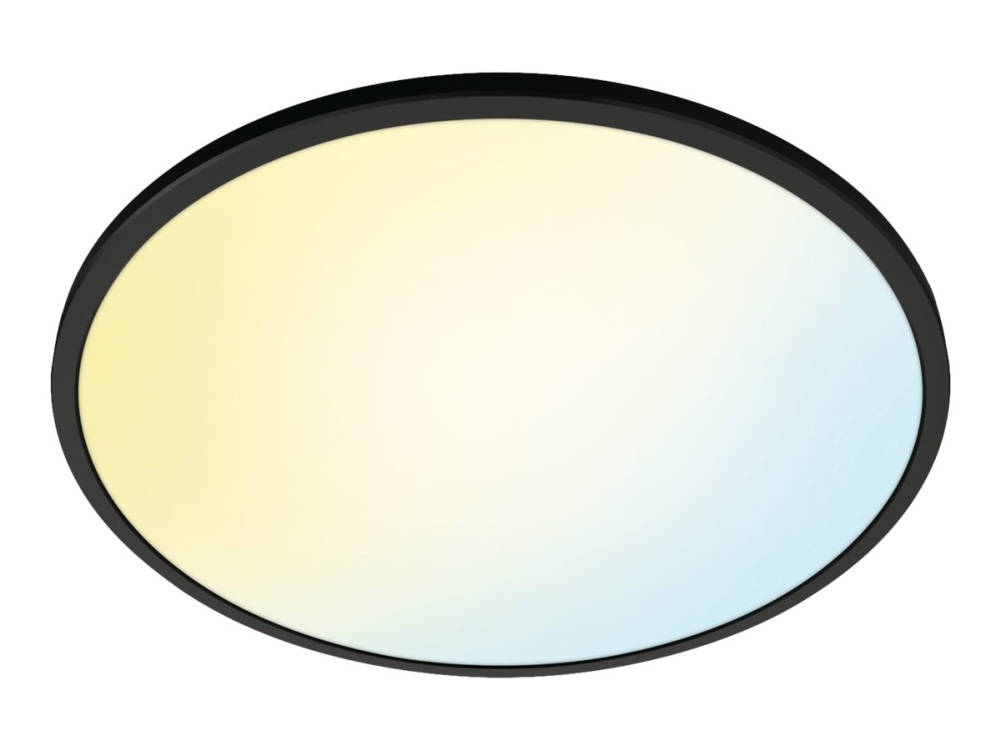 WiZ Super Slim - Loftslampe - LED - 22 W - tunbar vit - 2700-6500 K - rund - sort | Belysning - Intelligent belysning (Smart Home) - Intelligent belysning | GameStuff