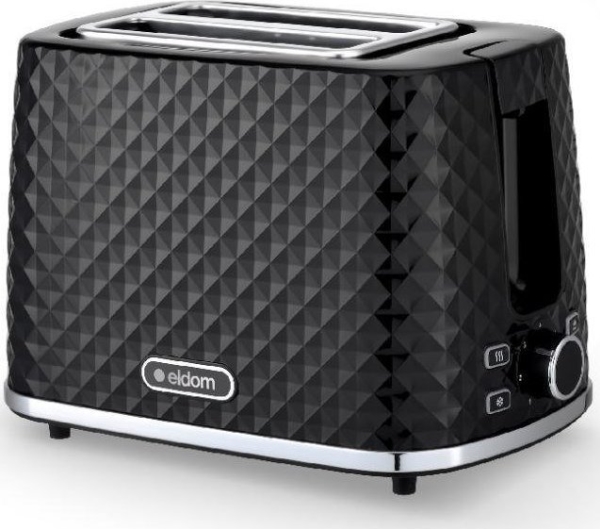 To280c Eldom Brødrister Tosti, Bollestativ, Afrimningsanlæg, Sort