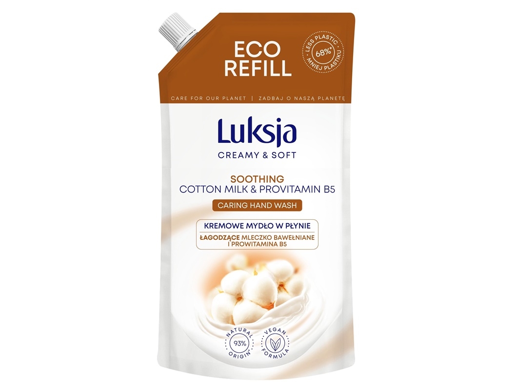 Luxja Creamy &Amp Soft Soothing Creamy Liquid Soap Cotton Milk &Amp Provitamin B5 400Ml - Reserve