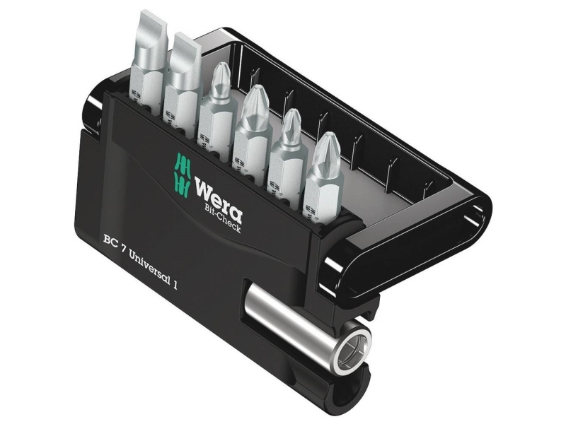 Wera 05135810001, 6 Stk, Phillips, Pz 1, Pz 2, 1X 1/4"X50 Mm 1X Pz 1X25 Mm 1X Pz 2X25 Mm 1X Ph 2X25 Mm 1X Tx 15X25 Mm 1X Tx 20X25 Mm 1X Tx 25X25 Mm