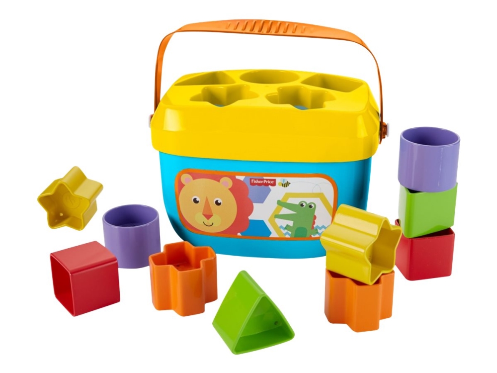 Fisher-price - Puttekasse - Babys Første Klodser - 10 Klodser