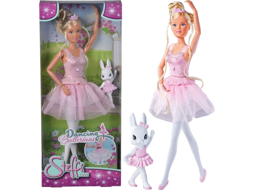 Simba Steffi Love Dancing Ballerina Puppe Mit Kaninchen