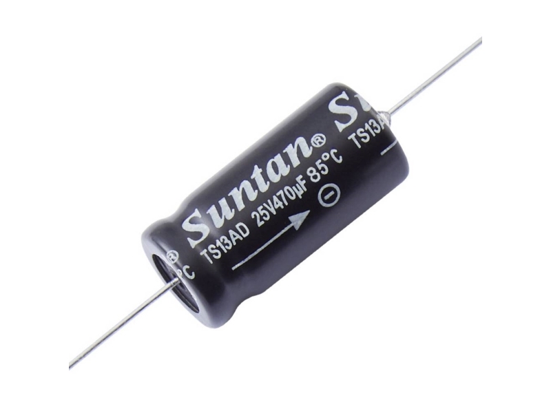 Suntan TS13AE1E472MSB000R Elektrolytkondensator med aksial tråd 4.700 µF 25 V 0.2 % (Ø x L) 40 mm x 18 mm 1 stk