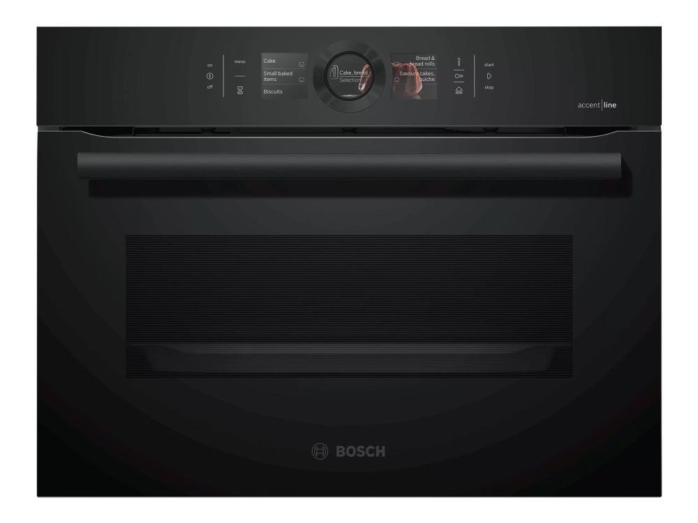 Bosch Serie 8 accent line CSG856RC7 - Ugn - med ångfunktion - inbyggd - Wi-Fi - fördjupning - bredd: 56 cm - djup: 55 cm - höjd: 45 cm - med självrengöring - Klass A+ - kolsvart | Vitvaror - Ugnar - Ångugnar | GameStuff