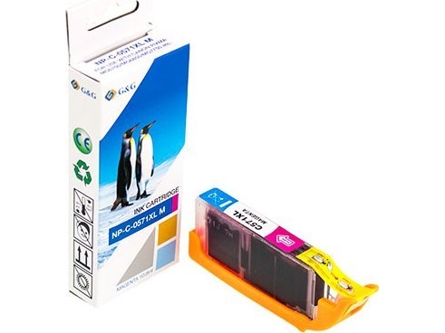 G&G Kompatible Tinte/Tinte Mit Cli571m Xl, Magenta, 10,8Ml, Ml Np-C-0Cl571xlm, Hohe Kapazität, Canon Pixma Mg5750, Mg5751, Mg5752, M